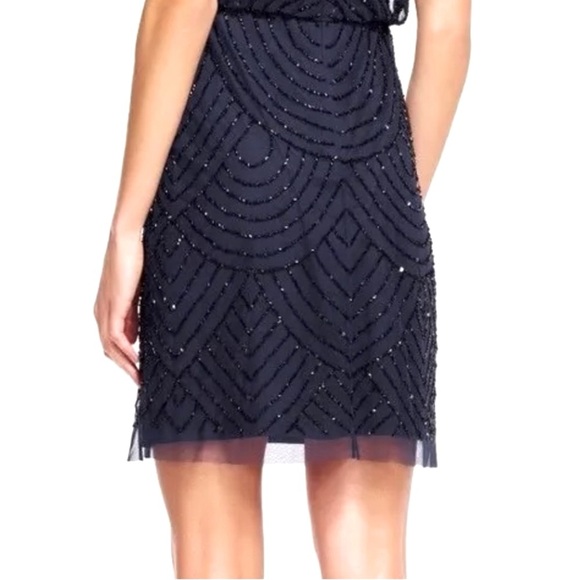 Elegant black beaded mini dress size 0 - Picture 15 of 16